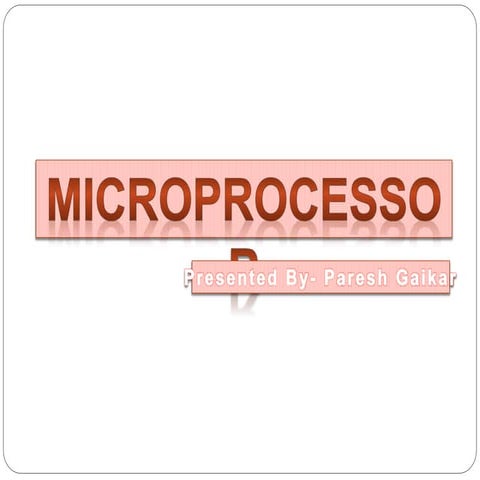 Microprocessor architecture | PPT
