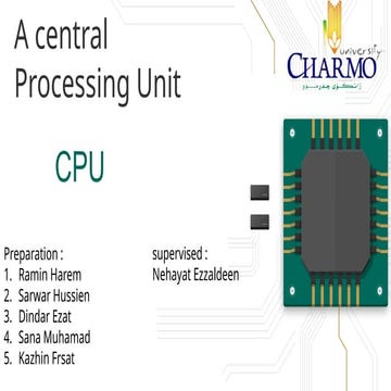 CPU and its components | PPTX