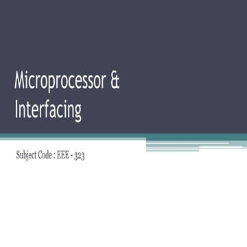 Introduction to Microprocessor & Code | PPT