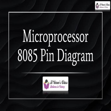 Microprocessors 8085 pin diagram
