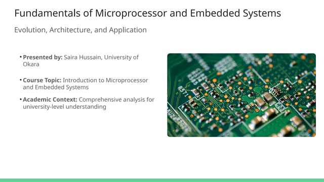 Microprocessor by Saira Hussain...IT department