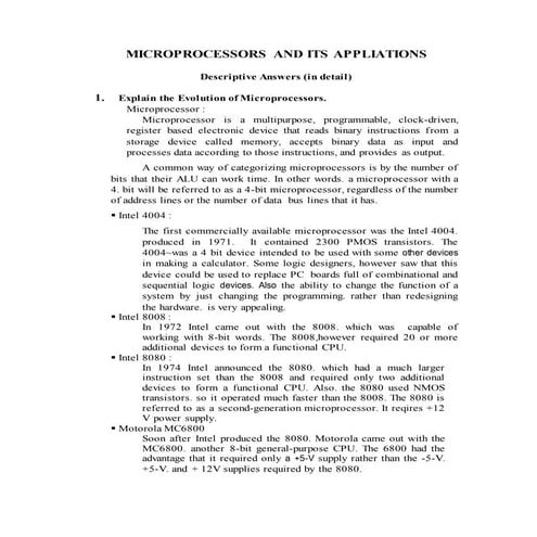 Microprocessors and its_applications_essay_