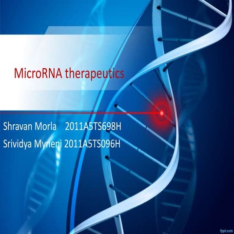 microRNA therapeutics