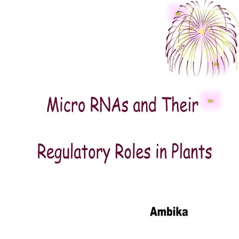 Micro RNAs