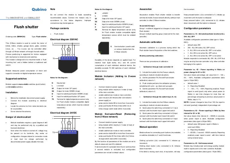 qubino roller shutter manual
