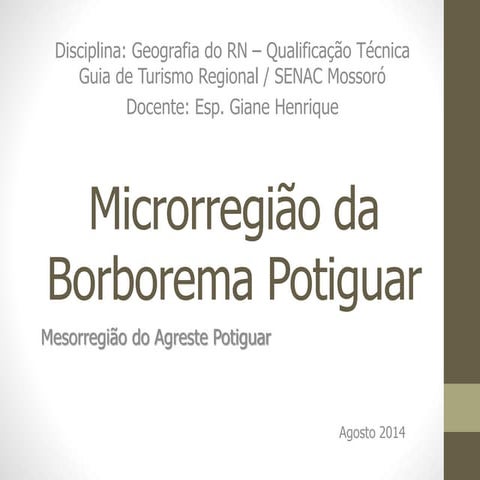 Microrregião da Borborema Potiguar PPT