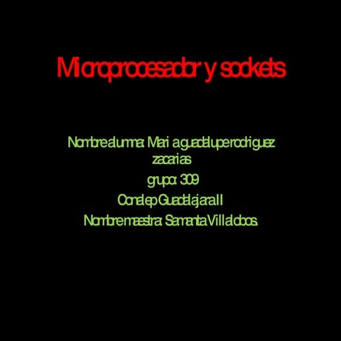 Tipos de sockets | PDF