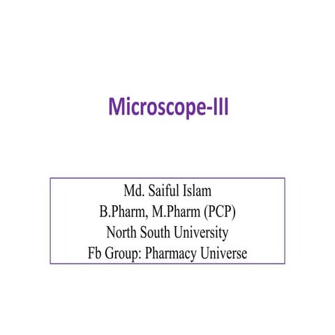 Microscope iii