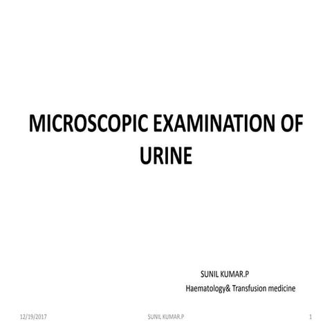 Microscopic examination of urine