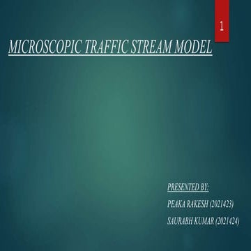 Microscopic traffic stream model