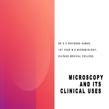 types  of Microscopy and  its parts and uses