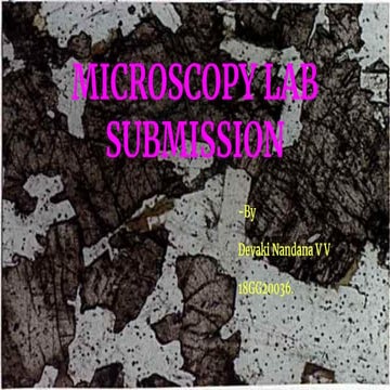 Microscopic Mineralogy- the study of minerals under microscope