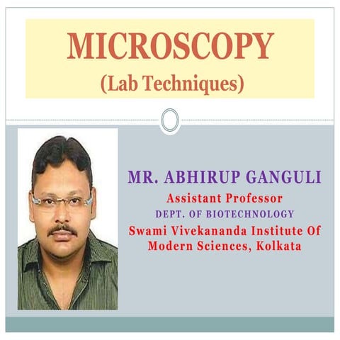 Microscopy - The Life of Bio science lab
