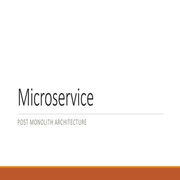 Jindřich Kubát - Microservice – Post Monolith Architecture (11. sraz přátel P...
