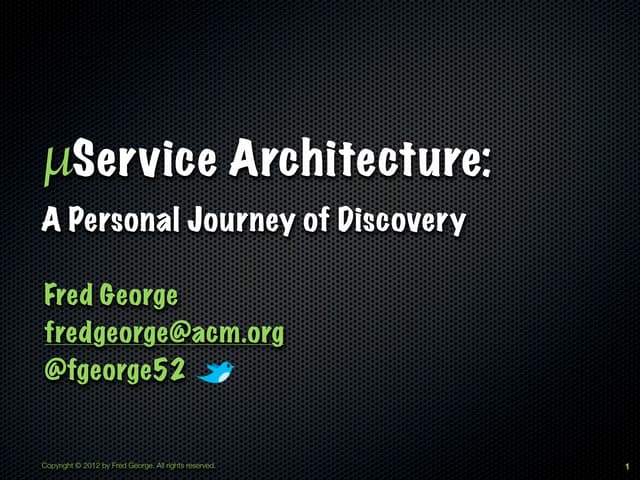 MicroService Architecture