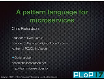 A Pattern Language for Microservices