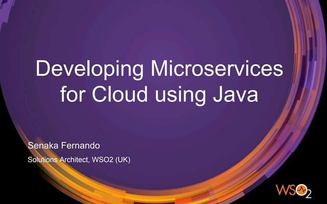Developing Micro-Services for Cloud using Java