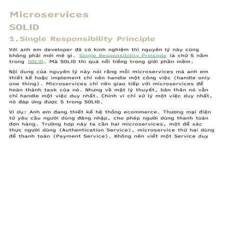 Giới thiệu tổng quan sơ bộ về Microservices