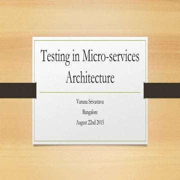 Microservices Testing