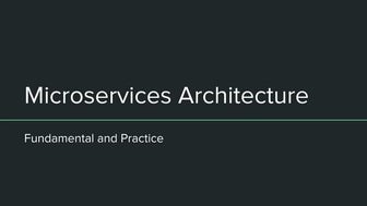 Microservices architecture