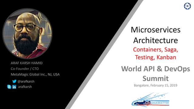 Microservices, Containers, Kubernetes, Kafka, Kanban