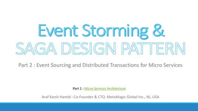 Event Storming and Saga