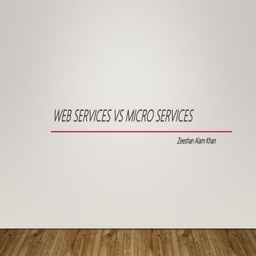 Micro services overview