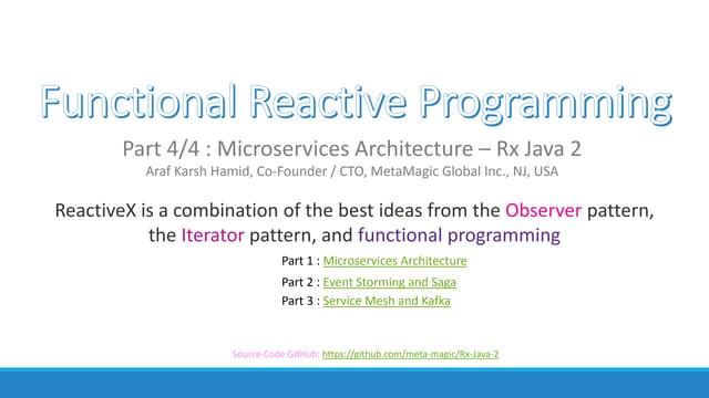 Microservices Part 4: Functional Reactive Programming