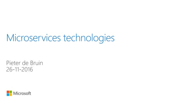 Pieter de Bruin (Microsoft) - Welke technologie gebruiken bij implementatie M...
