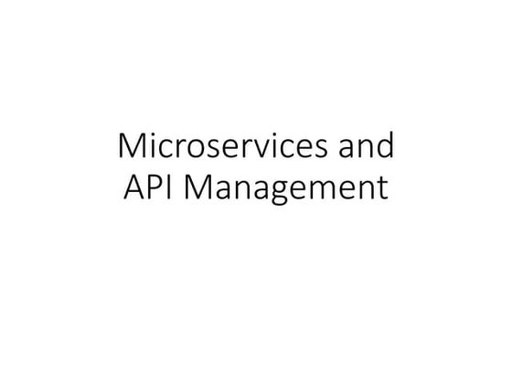 Microservices&amp;ap imanagement