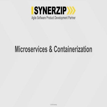 Microservices And Containerization by Steven Mason