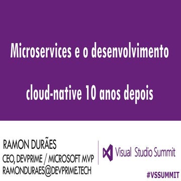Microservices e o desenvolvimento cloud-native 10 anos depois
