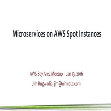 Microservices on AWS Spot instances