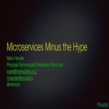 Microservices Minus the Hype