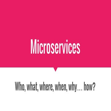 Microservices talk