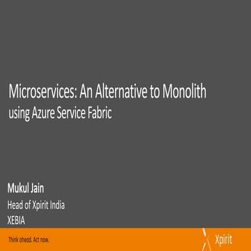Microservices to Scale using Azure Service Fabric