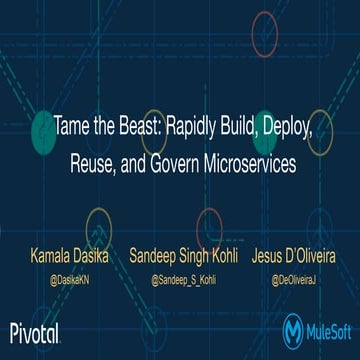 Tame the Beast: Rapidly Build, Deploy, Reuse, and Govern Microservices