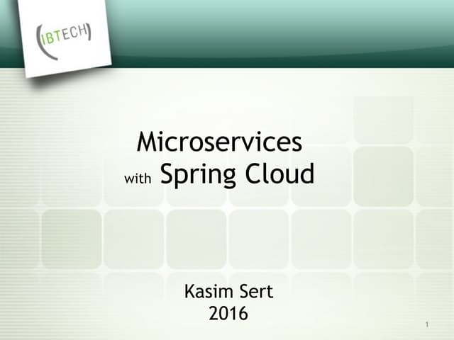 Microservices with Spring