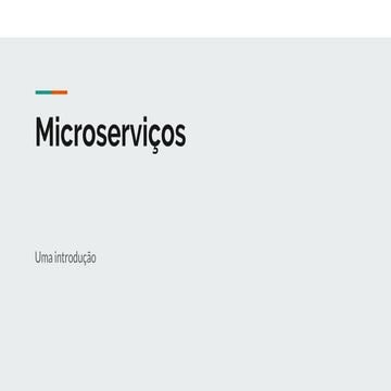 Microserviços: uma introdução