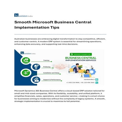 Smooth Microsoft Business Central Implementation Tips