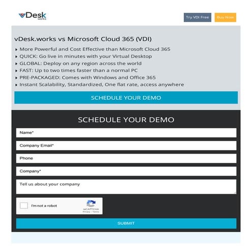 vDesk.works vs Microsoft Cloud 365 (VDI)