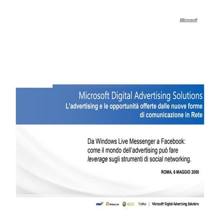 L’advertising e le opportunità offerte dalle nuove forme di comunicazione in ...