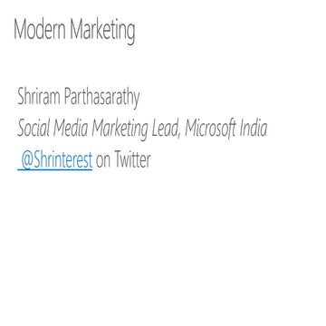 Microsoft modern marketing - 2016