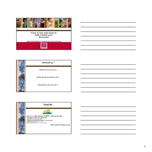 Microsoft PowerPoint - 2_Day_Marketing_Tools