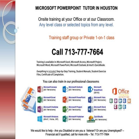 Microsoft PowerPoint Tutor in Houston, Texas