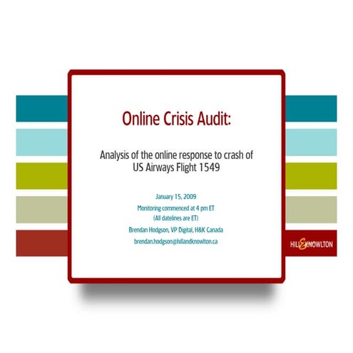 Us Airways 1549 & Digital Crisis Management