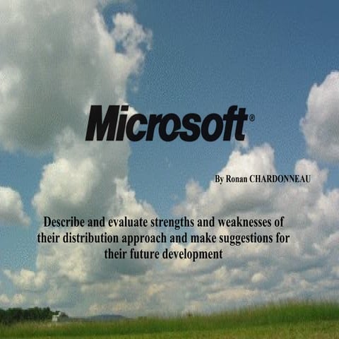 Microsoft Distribution Channels Presentation