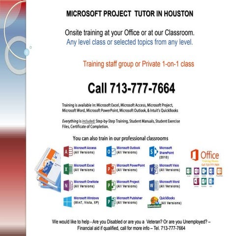 Microsoft Project Tutor in Houston, Texas
