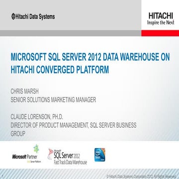 Microsoft SQL Server 2012 Data Warehouse on Hitachi Converged Platform