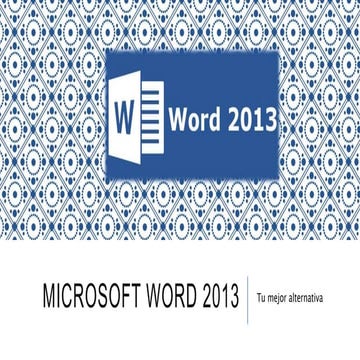 Microsoft word 2013 | PPTX
